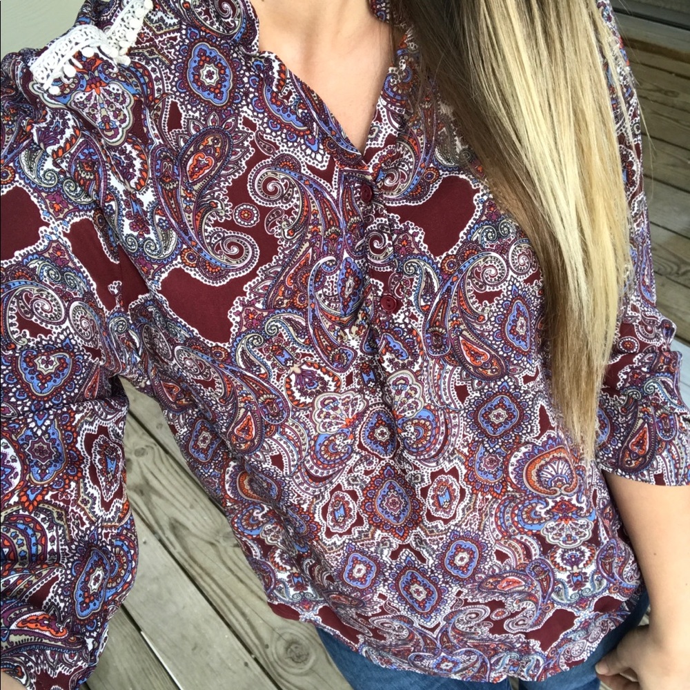 Paisley Print Blouse
